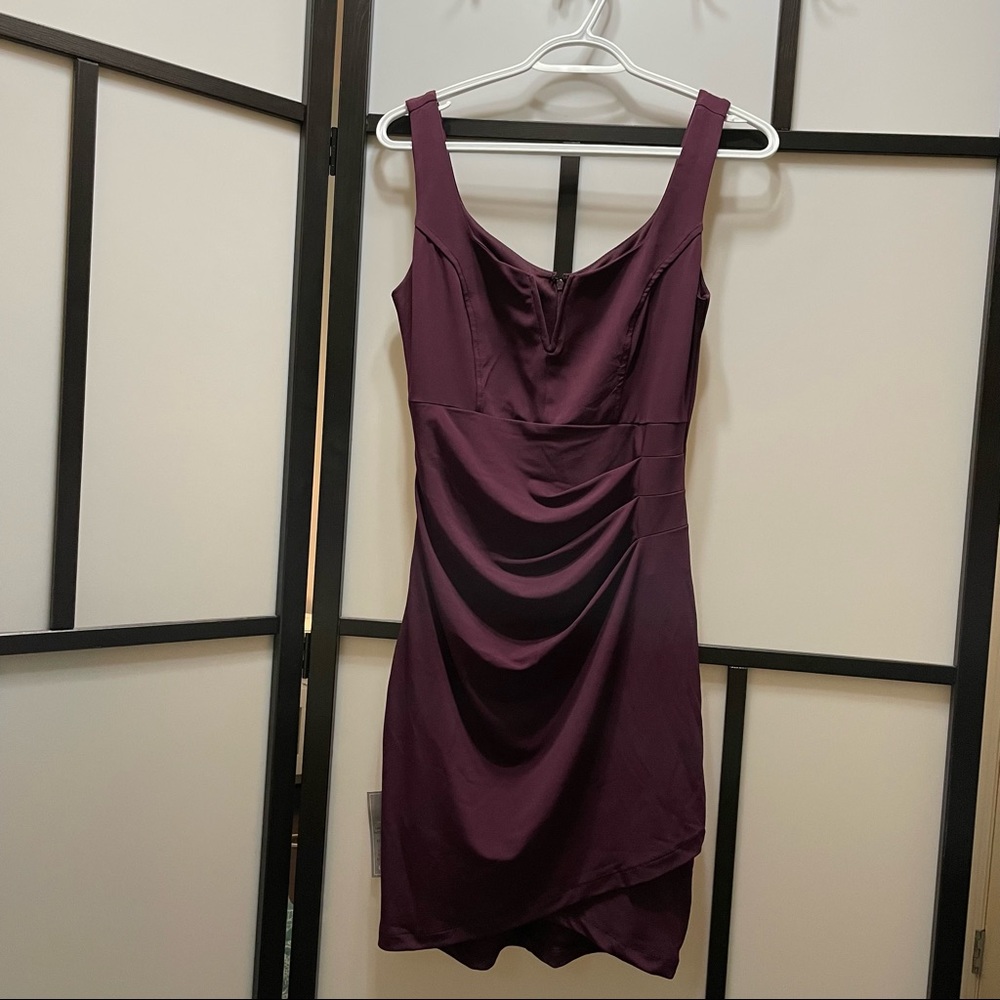 Le Chateau Sleeveless Bodycon Purple Mini Dress